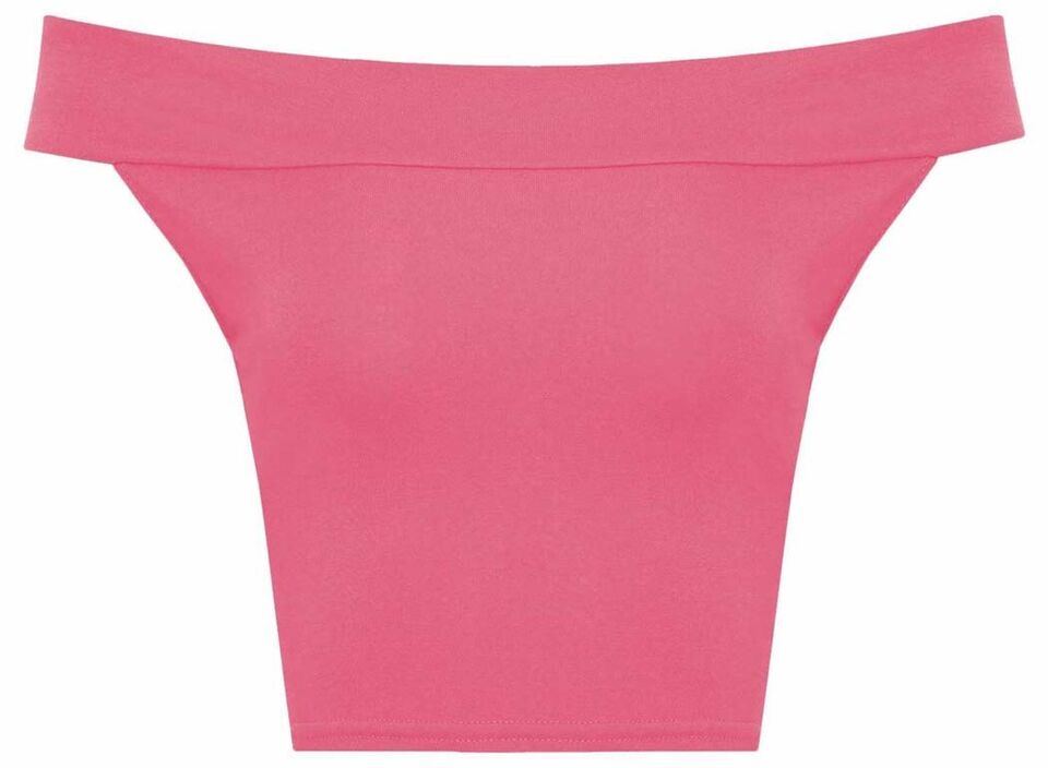 Women's Off Shoulder Crop Top Bardot Sleeveless Cropped Vest Short T-Shirt Plain