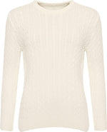 Load image into Gallery viewer, Ladies Long Sleeve Round Neck Knitted Cable Women’s Jumper Knitted Sweater Pull Over Jumper Top Knit Warm Winter Chunky Everyday Casual Pullover Plain Tops Sizes 8-26
