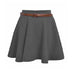 LUXE DIVA Womens Plus Belted Skater Skirt Ladies Short Flared Flippy Ponte Mini Party Skirt 6-20