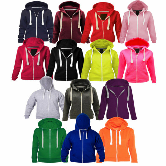 LUXE DIVA Kids Fleece Zip Up Hoodie Jacket Unisex