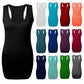 LUXE DIVA Women's Long Racer Back Bodycon Vest Top Gym
