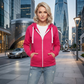 LUXE DIVA Women's Fleece Zip Hoodie Hooded Sweatshirt Jacket UK S-5XL