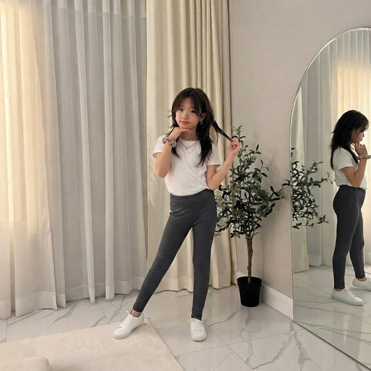 LUXE DIVA Girls Full Length Dance Leggings