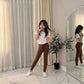 LUXE DIVA Girls Full Length Dance Leggings Stretchy High Waist Kids Activewear Trousers