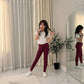 LUXE DIVA Girls Full Length Dance Leggings Stretchy High Waist Kids Activewear Trousers