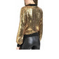LUXE DIVA New sequin glitter bomber Ladies club dance party festival costume biker jacket