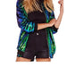 LUXE DIVA New sequin glitter bomber Ladies club dance party festival costume biker jacket