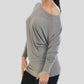 LUXE DIVA One Off-Shoulder Tops with Long Sleeves, Off Shoulder Batwing Jumper, Ladies Batwing Top in Black, Red, White Plus 21 Colors More UK