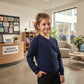 LUXE DIVA Girls V Neck School Jumper Pullover Kids Long Sleeve Sweater Uniform