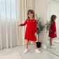 LUXE DIVA Girls Long Sleeve Flared A Line Skater Swing Dress Ages 5–13