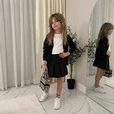 Girls V-Neck School Cardigans Long Sleeve Button-up knitwear for School Uniform