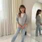 Girls V-Neck School Cardigans Long Sleeve Button-up knitwear for School Uniform