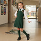 LUXE DIVA Girls BIB Pinafore Pleated School Uniform Dress