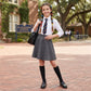 LUXE DIVA Girls BIB Pinafore Pleated School Uniform Dress
