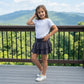 LUXE DIVA Girls RARA Plain Ruffle Layered Mini Skirt Frill Dance Party Skirt