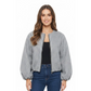 LUXE DIVA Women’s Italian Style Balloon Sleeve Bomber Jacket with Pockets | One Size UK S-XL