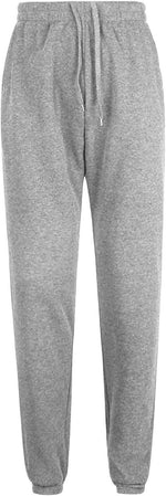 Load image into Gallery viewer, Womens Jogging Tracksuit Casual Lounge Wear Bottoms Sports Gym Training Trousers Cuffed Hem Ankle Jogger with Side Pockets Womens Fleece Elasticated Joggers Cuffed Sweatpants Sizes S-XXL
