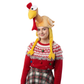 LUXE DIVA Adult Turkey Gobbler Hat with Long Legs, Novelty Plush Christmas Santa Hat, Funny Xmas Fancy Dress Party Costume & Headwear