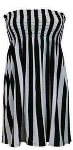 Load image into Gallery viewer, LADIES WOMEN PLUS SIZE SHEERING BOOBTUBE BANDEAU STRAPLESS TOP SUMMER DRESS 16-22
