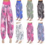 Load image into Gallery viewer, LUXE DIVA Women&#39;s Ladies Italian Paisley Print Baggy Harem Alibaba Pants Trousers Size 8-26 One Size Fit
