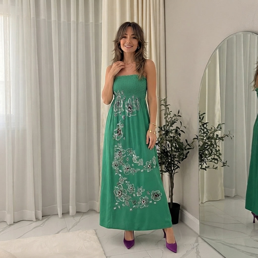 LUXE DIVA Womens Floral Maxi Dress