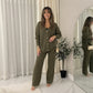 LUXE DIVA Women's Italian Knit 4 Button Cardigan Co Ord Set