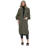 Load image into Gallery viewer, Ladies Oversized Long Cardigan Balloon Sleeve Chunky Ribbed Open Knitted Maxi Jumper Ladies Maxi Knitted Puff Sleeve 2 Pocket Cardigan Boyfriend Sweater Top UK One Size
