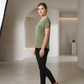 LUXE DIVA Women's Plus Size V-Neck Baggy Top with Turn-Up Short Sleeves