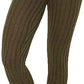 LUXE DIVA Ladies Chunky Cable Knitted Full Length Thick Leggings Women's Stretchy Pants Ladies Plain Warm Thick Chunky Cable Ladies Ribbed Knitted Leggings