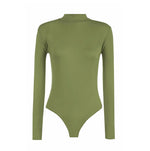 Load image into Gallery viewer, Womens Ladies Long Sleeve Polo Turtle Neck Plain Stretch Bodysuit UK 8-26
