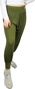 Load image into Gallery viewer, Harem Pants for Women UK Plain &amp; Printed - Full Length Ankle Cuff Stretchy and Comfortable Alibaba Hippie Trouser for Yoga and Beach Festivals
