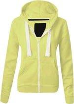 Load image into Gallery viewer, Ladies Plain Colour Hoodie Womens Fleece Hooded Top Zip Zipper Hoodie Sweatshirt Available in 22 Colours Plus Sizes 2XL-5XL

