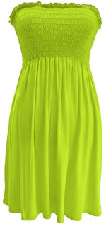 Load image into Gallery viewer, New Womens Ladies Sheering Top Strapless Bandeau Dress Top Jersey Ladies Plus Size Boobtube Top Dress UK 8-14
