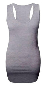 Load image into Gallery viewer, New Ladies Womens Long Racer Back Bodycon Muscle Vest Top Gym Top 8-26
