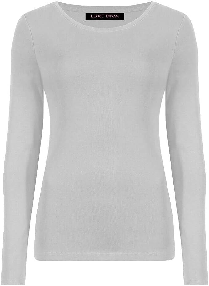 Ladies Long Sleeve T-Shirt Top Womens Size 8-26