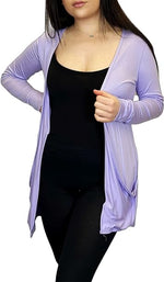 Load image into Gallery viewer, Ladies Long Sleeve Pocket Cardigan Womens Top Sizes 8-26
