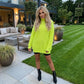 Women's Chunky Knitted Polo Neck Jumper Dress – Oversized Roll Neck Winter Sweater