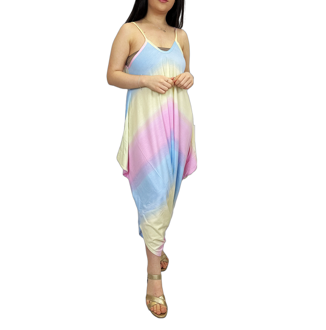 New Ladies Cami Lagenlook Romper Baggy Harem Jumpsuit Playsuit Dress Womens Hareems V Neck Harems Dress All in One Jumpsuit Romper
