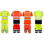 Load image into Gallery viewer, LUXE DIVA Hi Vis Safety Cargo Shorts High Visibility Reflective Workwear Security Combat Pockets Lightweight Utility Jogger for Men
