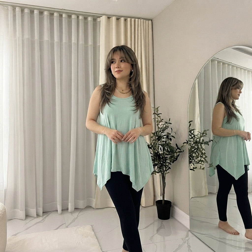 LUXE DIVA Ladies Summer Tops Womens Tops Vest Tops Women UK Womens Tunic Tops Ladies Tops Sleeveless Blouse Plus Size Swing Flared Tops Ladies Long Tops Size 8-26