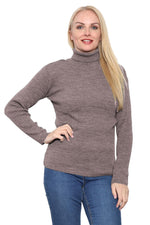 Load image into Gallery viewer, Ladies High Roll Neck Fine Jumper Sweater Long Sleeve Polo Ribbed Top

