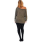 LUXE DIVA One Off-Shoulder Tops with Long Sleeves, Off Shoulder Batwing Jumper, Ladies Batwing Top in Black, Red, White Plus 21 Colors More UK
