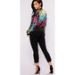 LUXE DIVA New sequin glitter bomber Ladies club dance party festival costume biker jacket