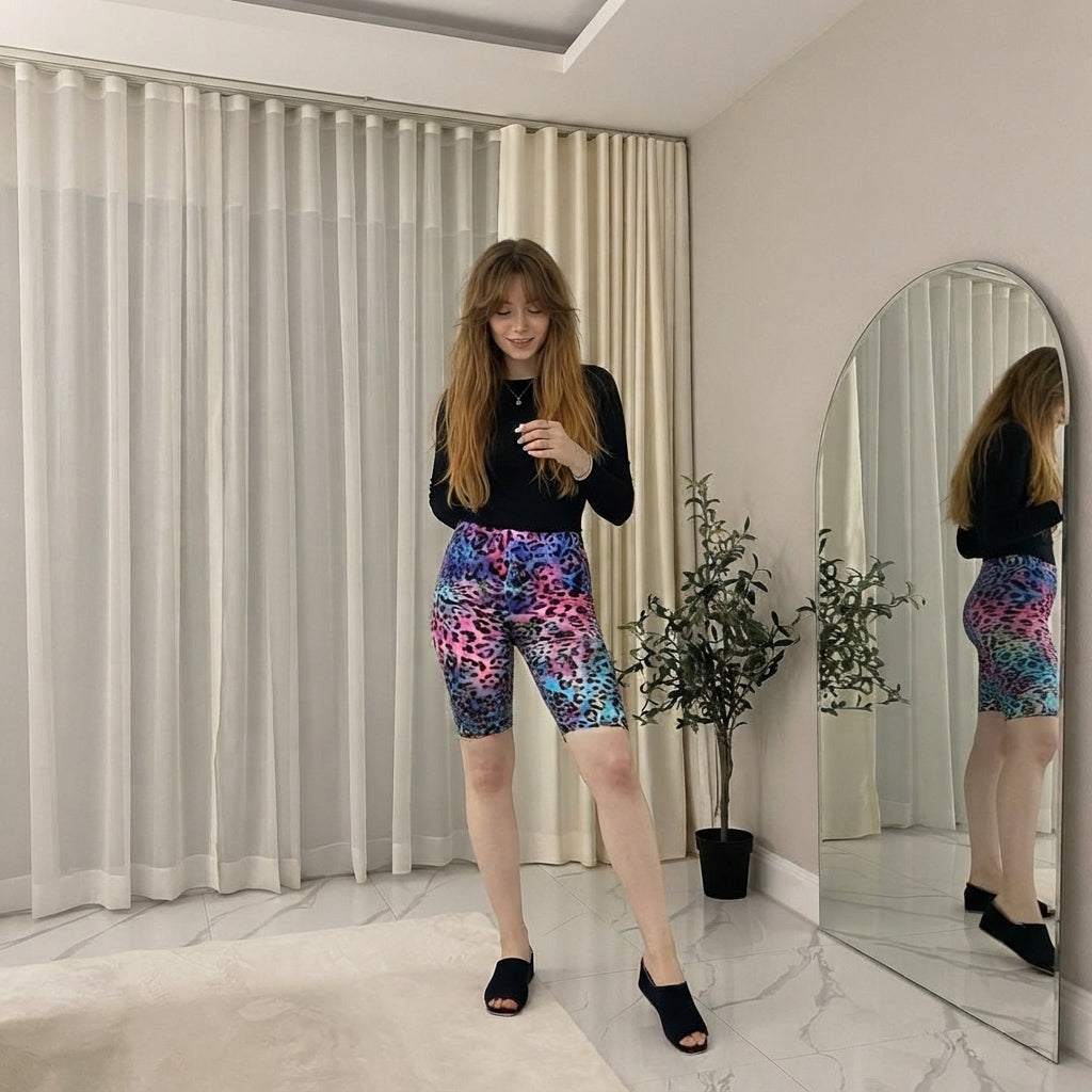 LUXE DIVA Women’s Cycling Shorts Active Dance Leggings