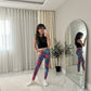 LUXE DIVA Girls Full Length Dance Leggings Stretchy High Waist Kids Activewear Trousers