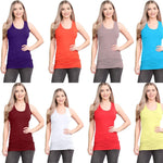 Load image into Gallery viewer, LUXE DIVA Women&#39;s Long Racerback Bodycon Vest Top Fitted Sleeveless Muscle Tank for Gym, Yoga, Fitness &amp; Casual Wear Sizes 8-26
