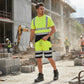 Luxe Diva Men's Hi-Vis Safety Cargo Shorts - High Visibility Workwear with Reflective Tape & Combat Pockets