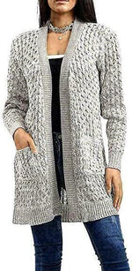 Load image into Gallery viewer, Women Crochet Knitted Oversized Cardigan Ladies Jumpers Open Front Long Sleeve Plus Size Sheer Knit Solid Cardigans Top
