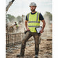 LUXE DIVA Men's Hi Vis Sleeveless T-Shirt High Visibility Workwear Pullover Vest S-2XL