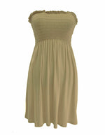 Load image into Gallery viewer, LADIES WOMEN PLUS SIZE SHEERING BOOBTUBE BANDEAU STRAPLESS TOP SUMMER DRESS 16-22
